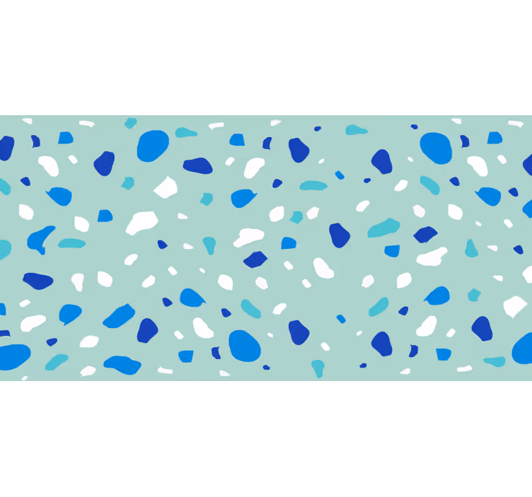 Persiana enrollable para baño tonos azul terrazzo - TenVinilo