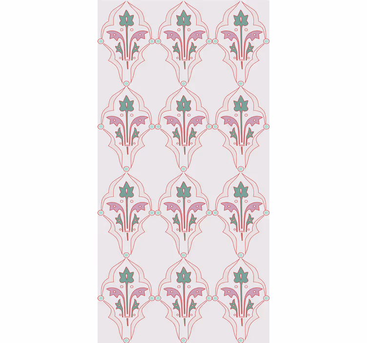 Persiana enrollable clásico diseño floral formalizado - TenVinilo