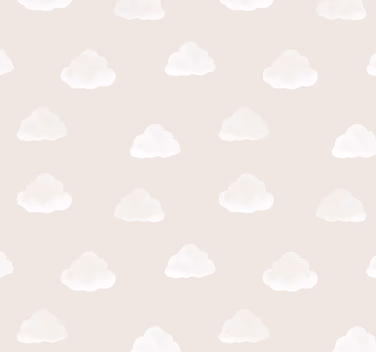 Persiana enrollable para bebé patrón nubes beige - TenVinilo