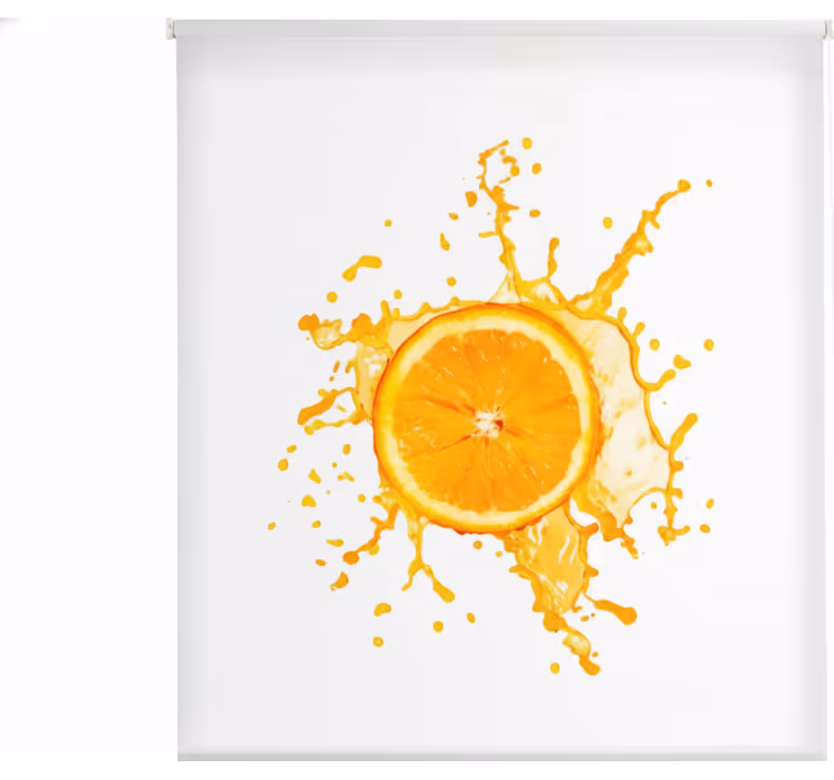 Persiana enrollable para cocina 130 ancho fruta naranja - TenVinilo