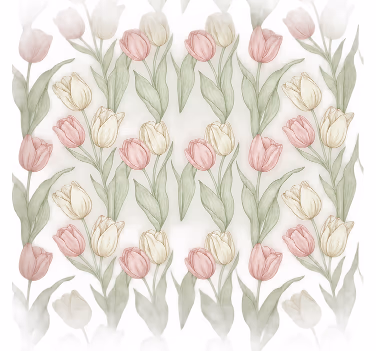 Persiana enrollable para baño 110 cm tulipanes - TenVinilo