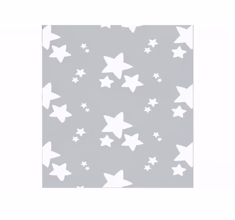 Persiana enrollable gris patrón simple de estrellas - TenVinilo