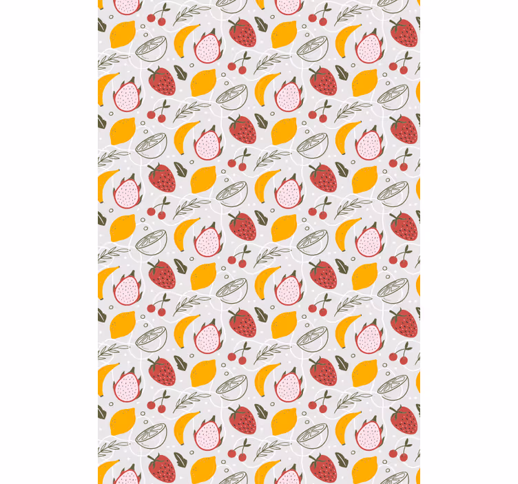 Persiana enrollable frutas patrón de frutas cítricas - TenVinilo