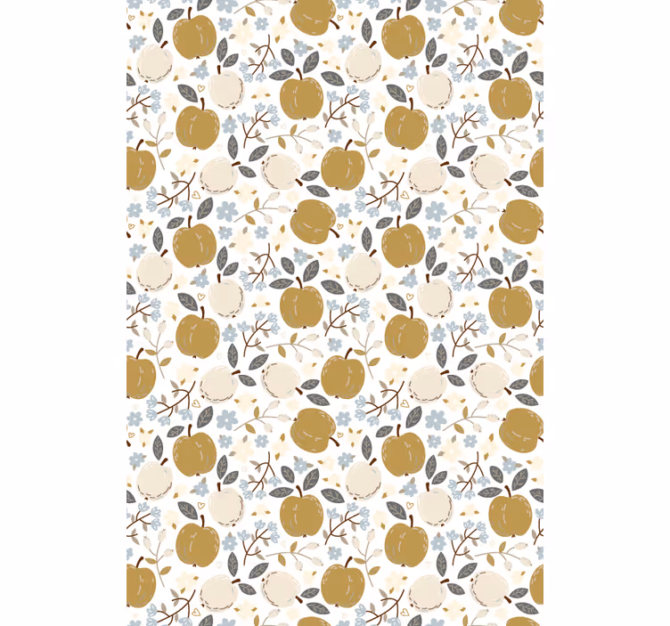 Persiana enrollable frutas estampado floral de manzana - TenVinilo