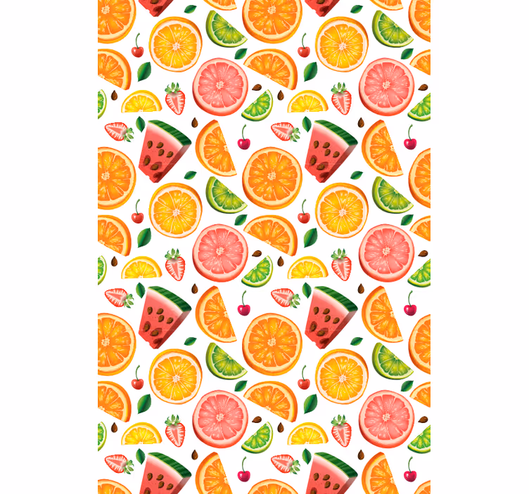 Persiana enrollable frutas patrón de sandía cítrica - TenVinilo