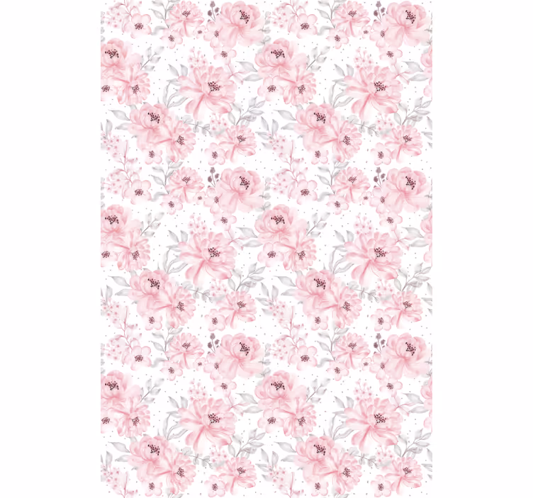 Persiana enrollable flores patrón floral rosa - TenVinilo
