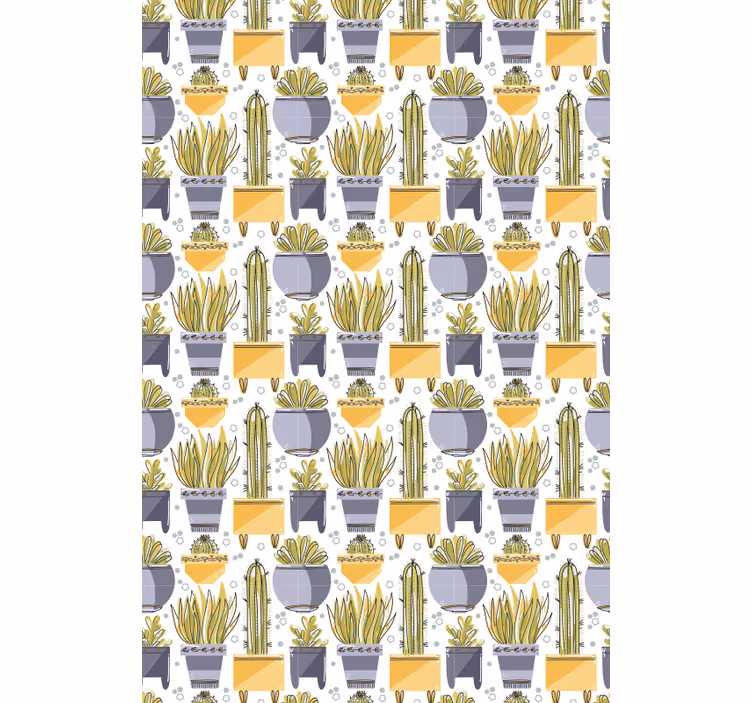Persiana enrollable cactus patrones de plantas en macetas - TenVinilo