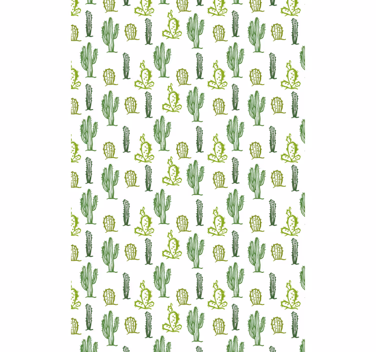 Persiana enrollable cactus patrón verde - TenVinilo