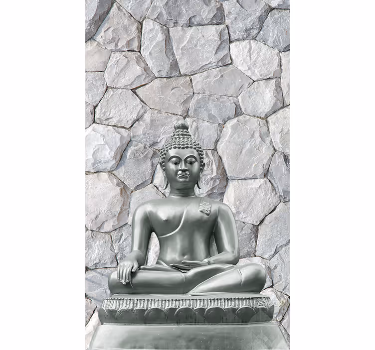 Estor zen buda gris efecto piedra - TenVinilo