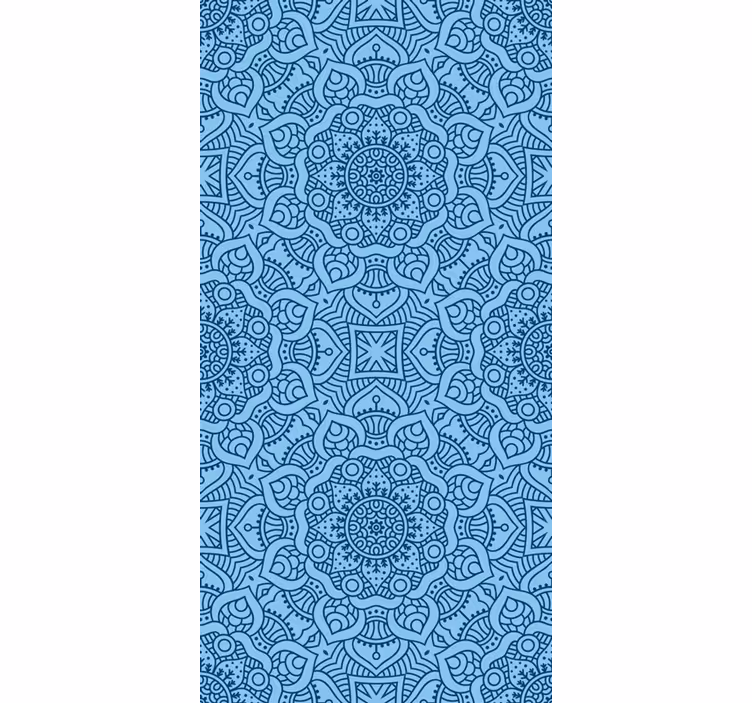 Estor enrollable azul patrón de mandalas - TenVinilo