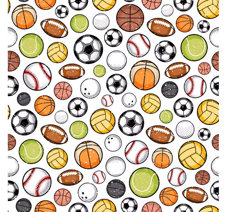 Persiana enrollable deportes equipo de bolas surtidas - TenVinilo