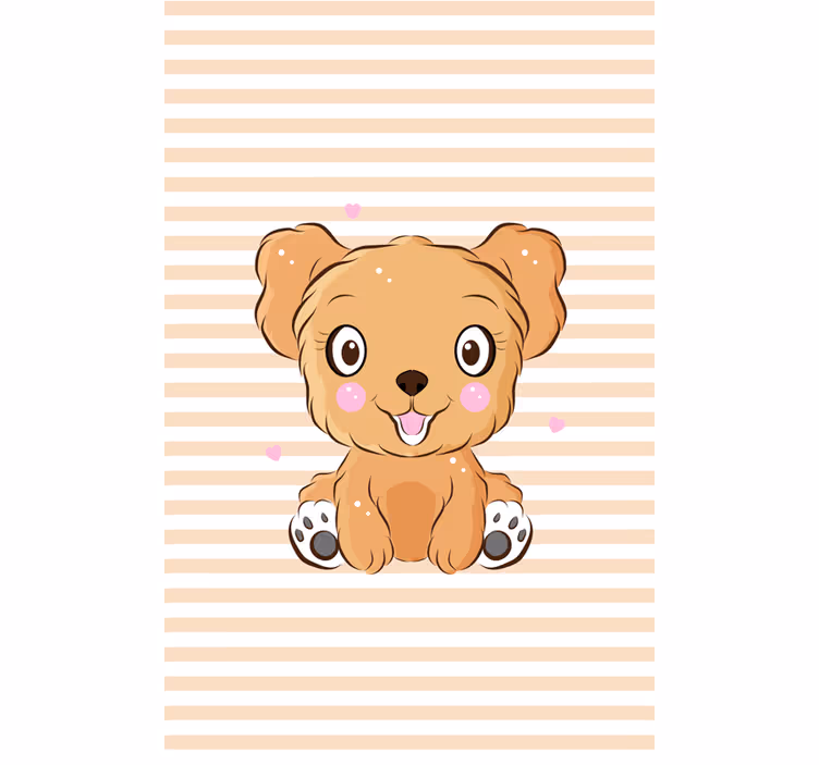 Persiana enrollable animales linda ilustración de cachorro - TenVinilo