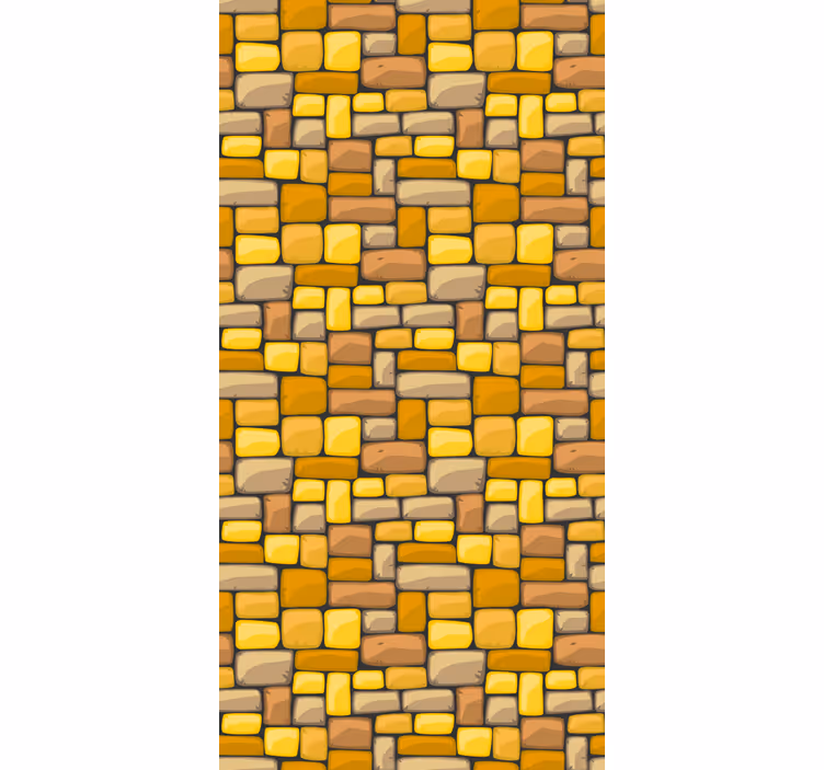 Persiana enrollable textura mosaico amarillo rectangular - TenVinilo
