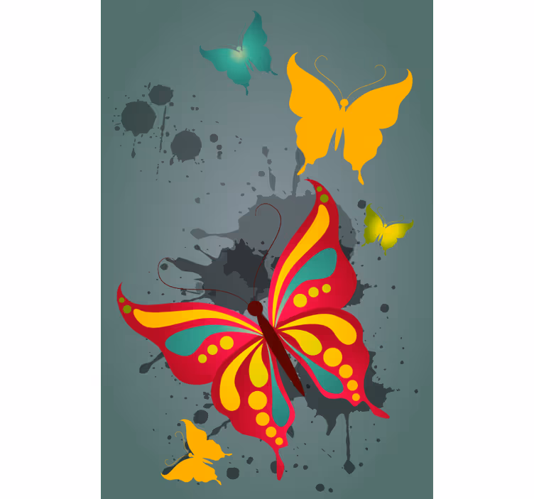 Persiana enrollable mariposa chapoteo vibrante - TenVinilo