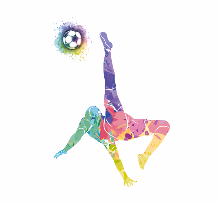 Estor enrollable juvenil jugador fútbol acuarela - TenVinilo