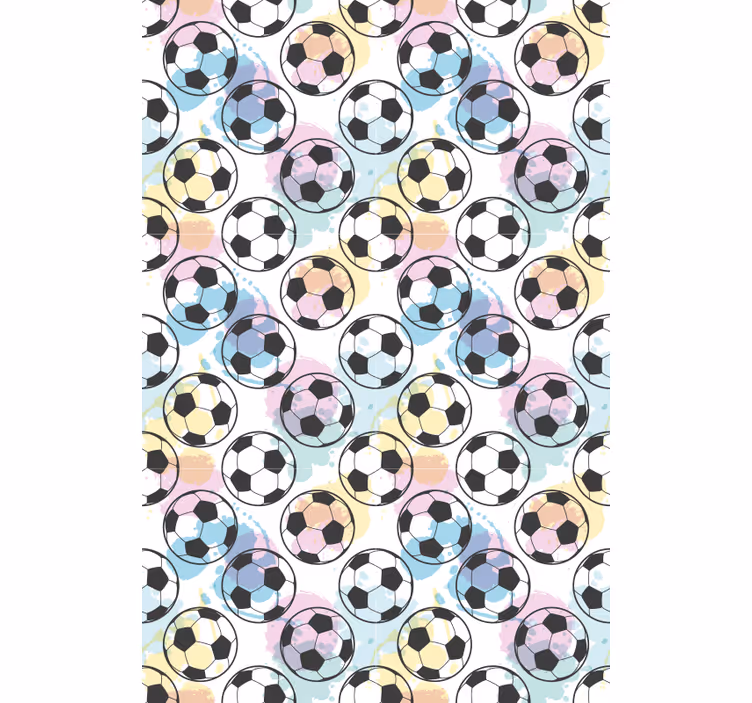 Persiana enrollable fútbol bolas de colores - TenVinilo