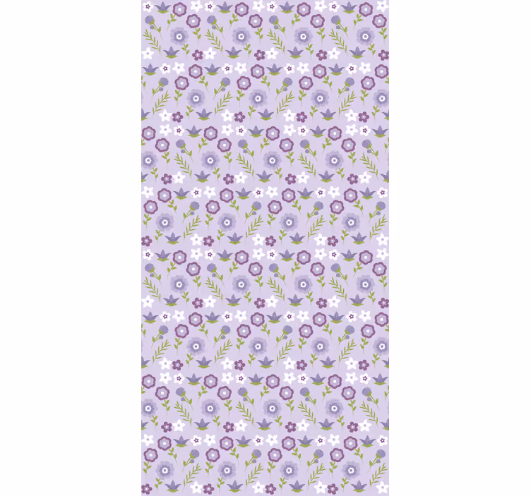 Persiana enrollable floral armonía de patrones florales - TenVinilo