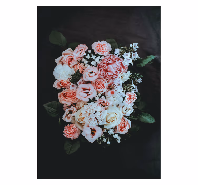 Persiana enrollable floral arreglo floral floreciente - TenVinilo