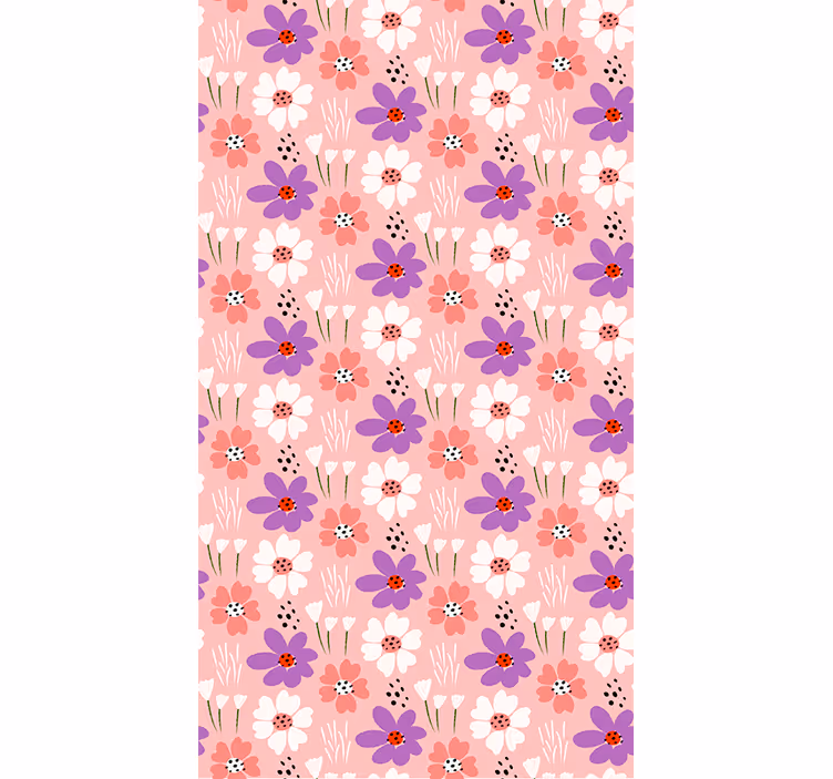 Persiana enrollable floral delicias con estampados de flores - TenVinilo