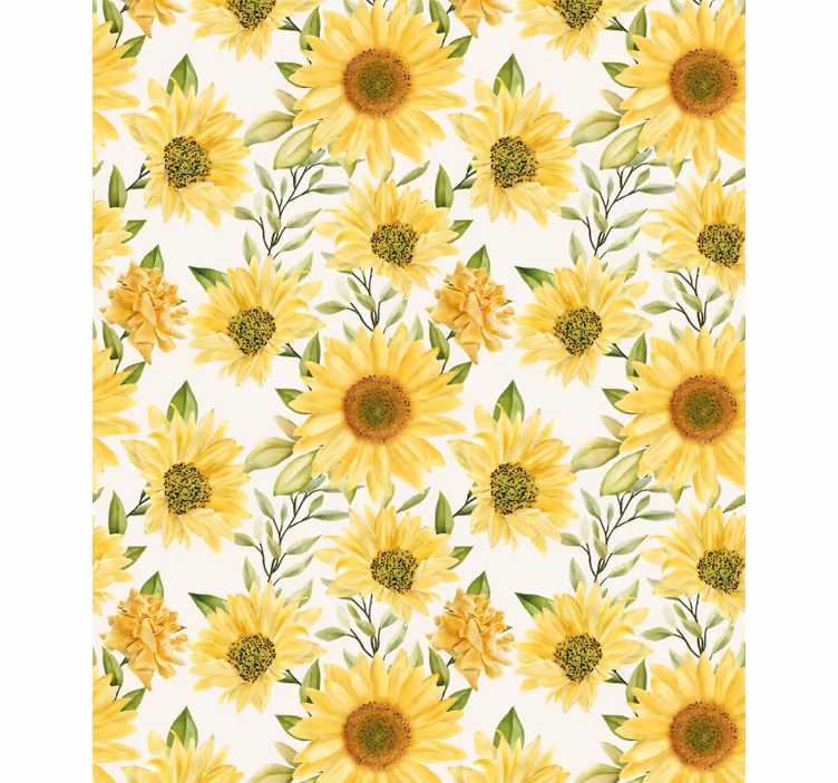 Persiana enrollable flores arreglo botánico de girasoles - TenVinilo