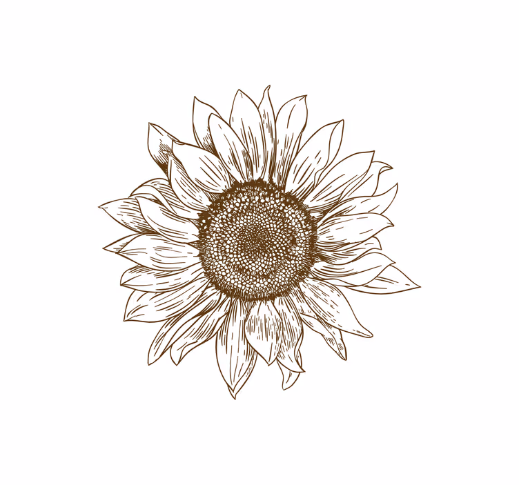 Persiana enrollable flores diseño de girasol - TenVinilo