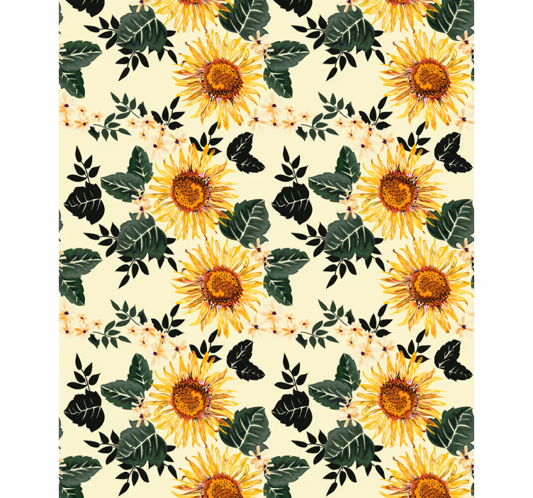 Estor floral Girasol vintage - TenVinilo
