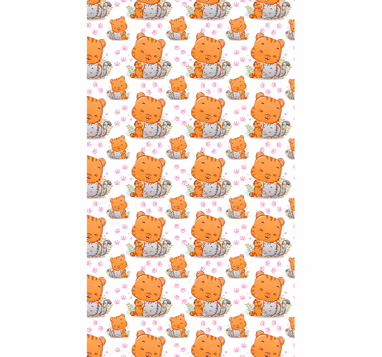 Persiana enrollable infantil patrones de gatos bebés - TenVinilo