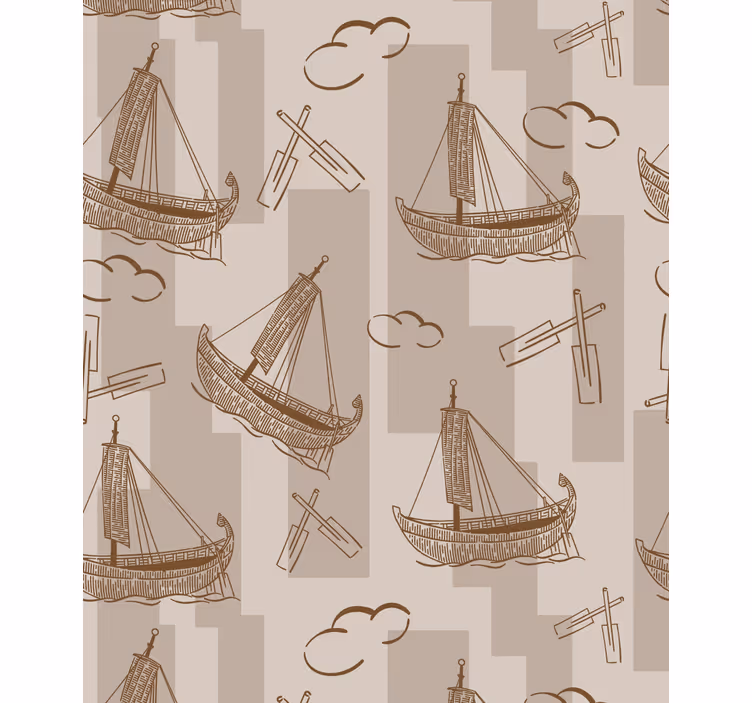 Persiana enrollable infantil patrón de barcos de vela - TenVinilo