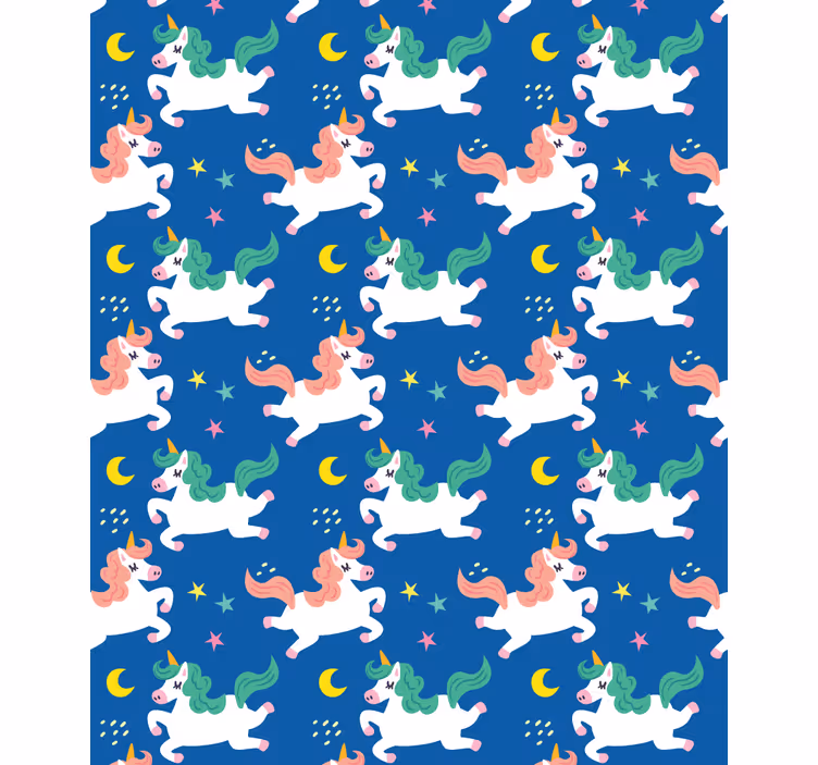 Persiana enrollable animales unicornios bajo la luna - TenVinilo