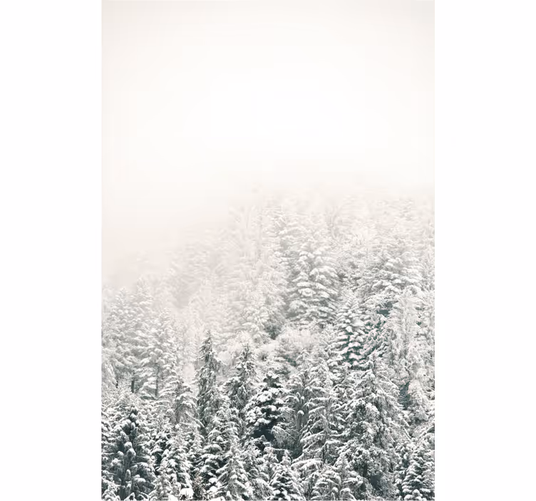 Persiana enrollable árboles pinos cubiertos de nieve - TenVinilo