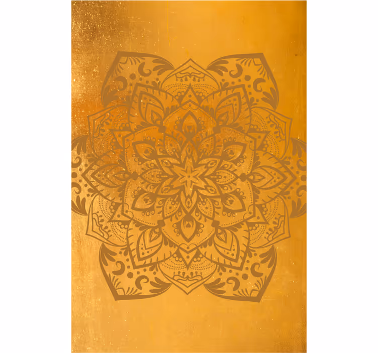 Persiana enrollable zen mandala dorado espiritual - TenVinilo