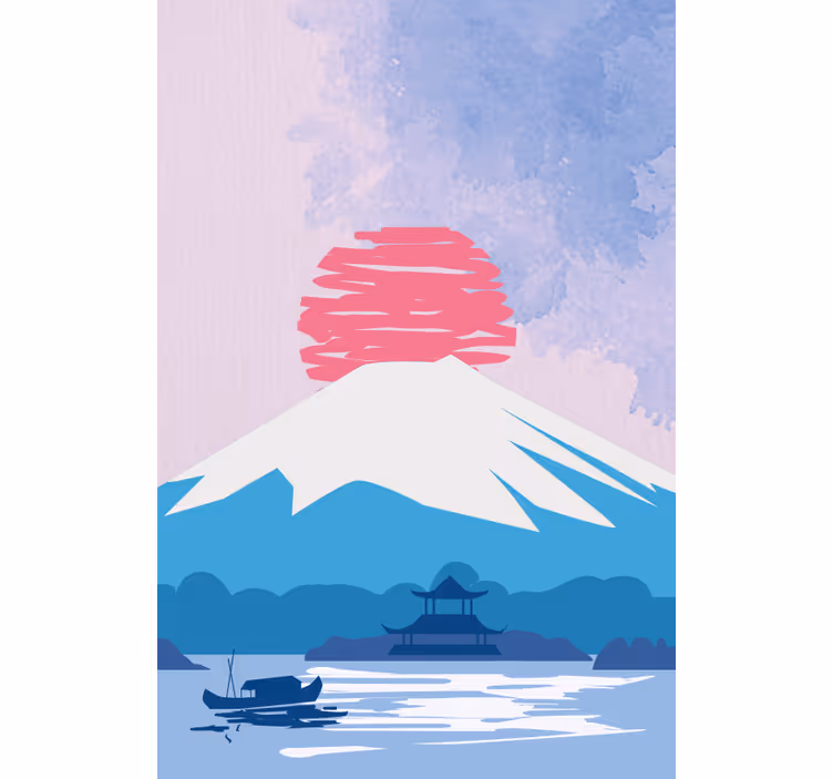 Persiana enrollable original paisaje del monte fuji - TenVinilo