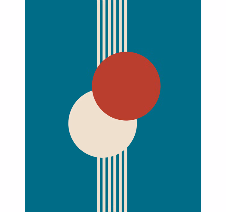Estor dibujos Dos círculos de arte abstracto - TenVinilo