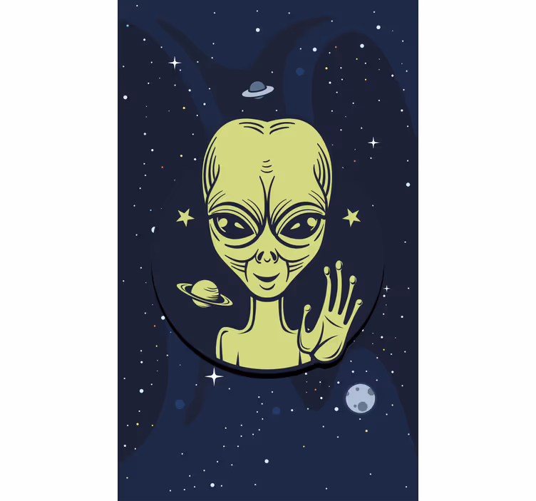 Persiana enrollable geek extraterrestre en el espacio - TenVinilo