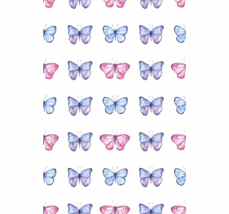 Persiana enrollable mariposa alas azules y rosas - TenVinilo