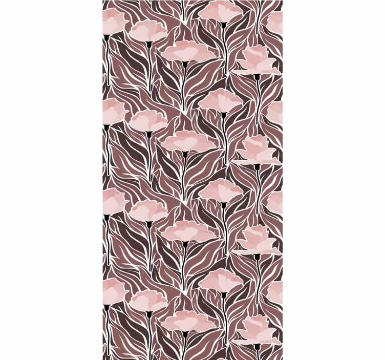 Persiana enrollable floral elegantes patrones beige - TenVinilo