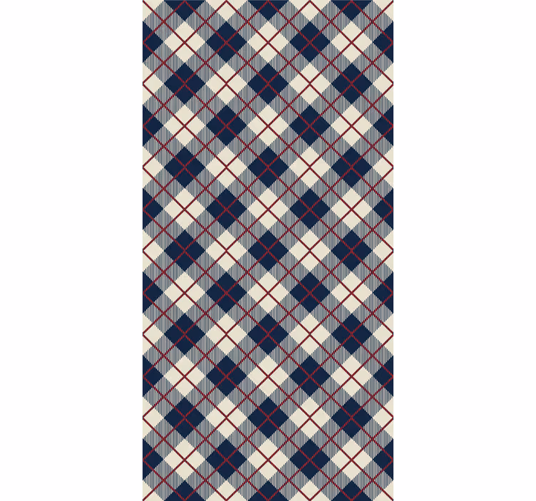 Persiana enrollable moderno tela con estampado de cuadros - TenVinilo