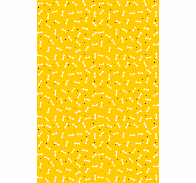 Estor infantil Lindo fondo amarillo hueso de perro - TenVinilo