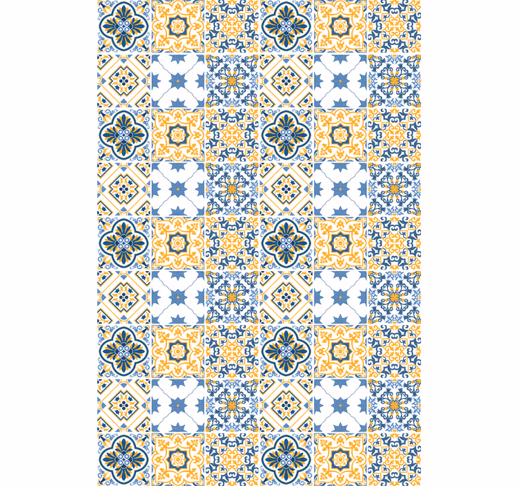 Persiana enrollable textura patrones de mosaicos intrincados - TenVinilo