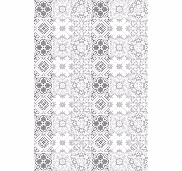 Persiana enrollable divertido azulejos de patrón geométrico - TenVinilo