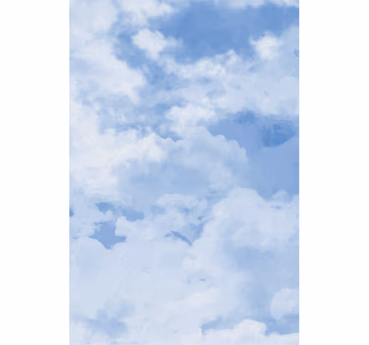 Estor habitación infantil azul cielo con nubes - TenVinilo