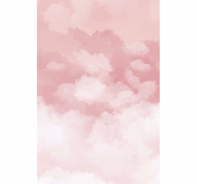 Persiana enrollable nubes rosa acuarela suave - TenVinilo