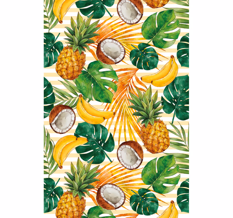 Persiana enrollable para cocina diseño de frutas tropicales - TenVinilo