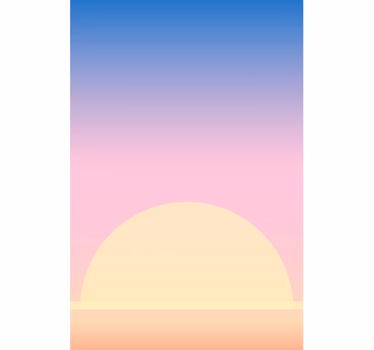 Persiana enrollable dibujos diseño horizonte al atardecer - TenVinilo