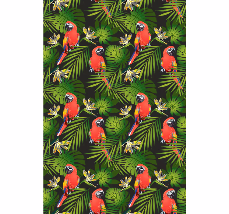 Persiana enrollable animales loros tropicales coloridos - TenVinilo