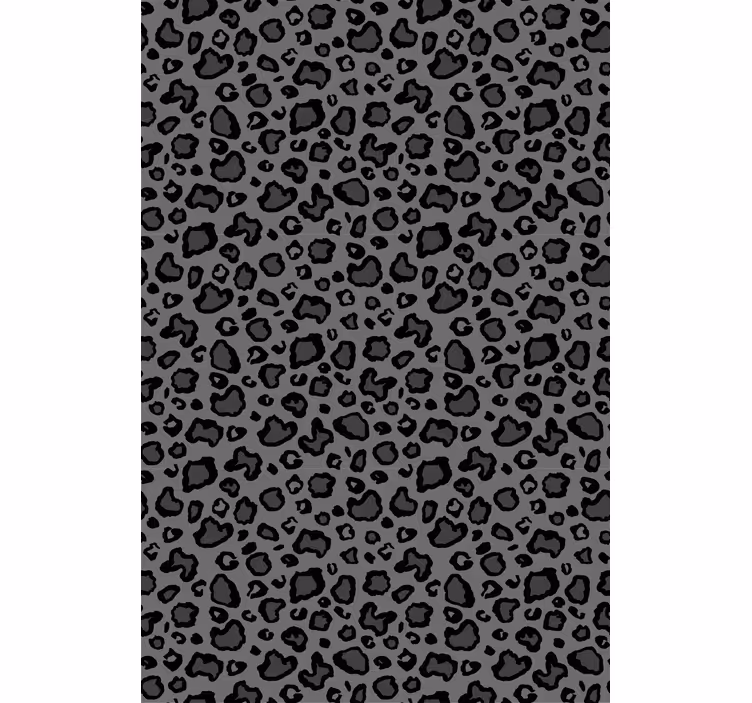 Estor animales Patrón de leopardo gris oscuro y negro - TenVinilo