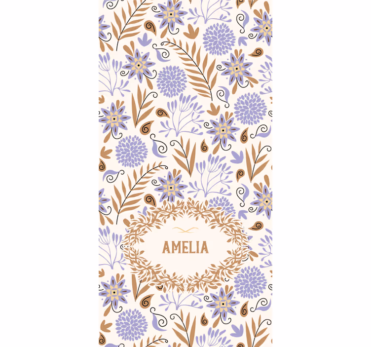 Persiana enrollable floral diseño floral personalizado - TenVinilo