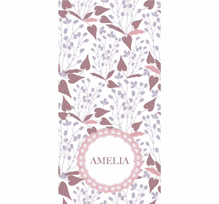 Persiana enrollable flores patrón floral personalizado - TenVinilo