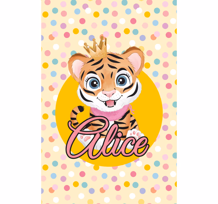 Persiana enrollable infantil tigre bebé personalizado - TenVinilo