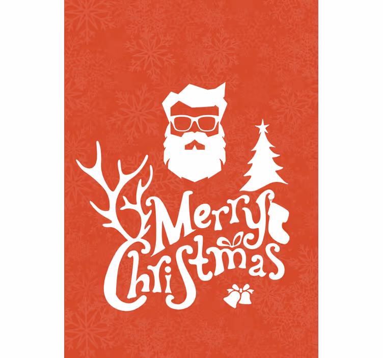 Persiana enrollable frase saludo de papá noel - TenVinilo